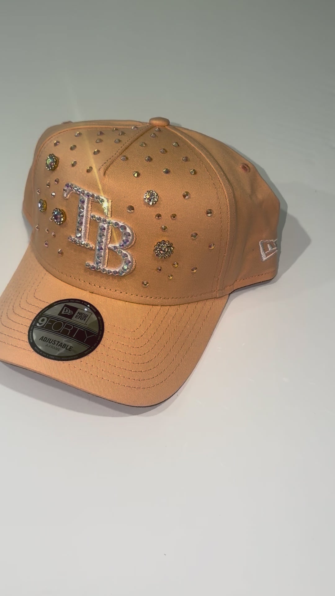 Tampa Bay Rays New Era 9Forty A-Frame Custom Crystal Peach Snapback Hat